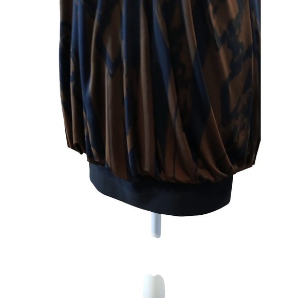 Janette Brown Black Abstract Chain Print Empire Waist Cami Top Size Medium Y2k - Picture 3 of 10